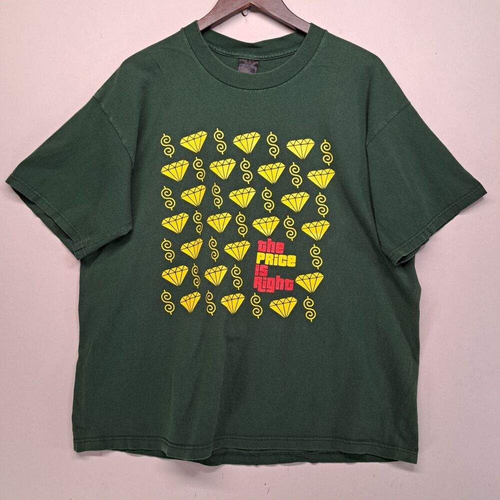 Vintage The Price Is Right T Shirt XL Green Made in USA Graphic Tee